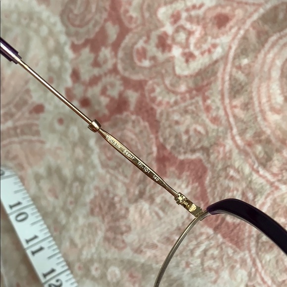 Miu Miu dark purple and gold prescription glasses - Picture 4 of 9